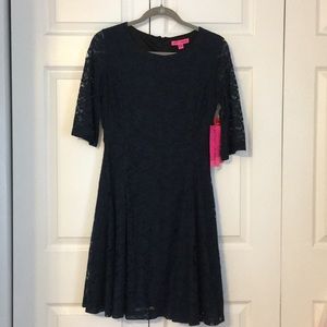 Betsey Johnson knee length navy dress